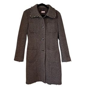 Max & Co. Trends Fitted Seamed Wool Blend Top Coat/Lady Coat, Rare Find